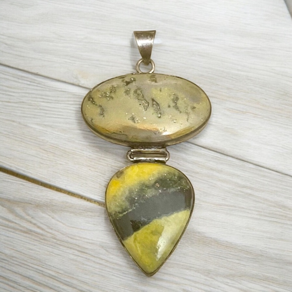 Bumblebee Jasper Silver Gemstone Pendant